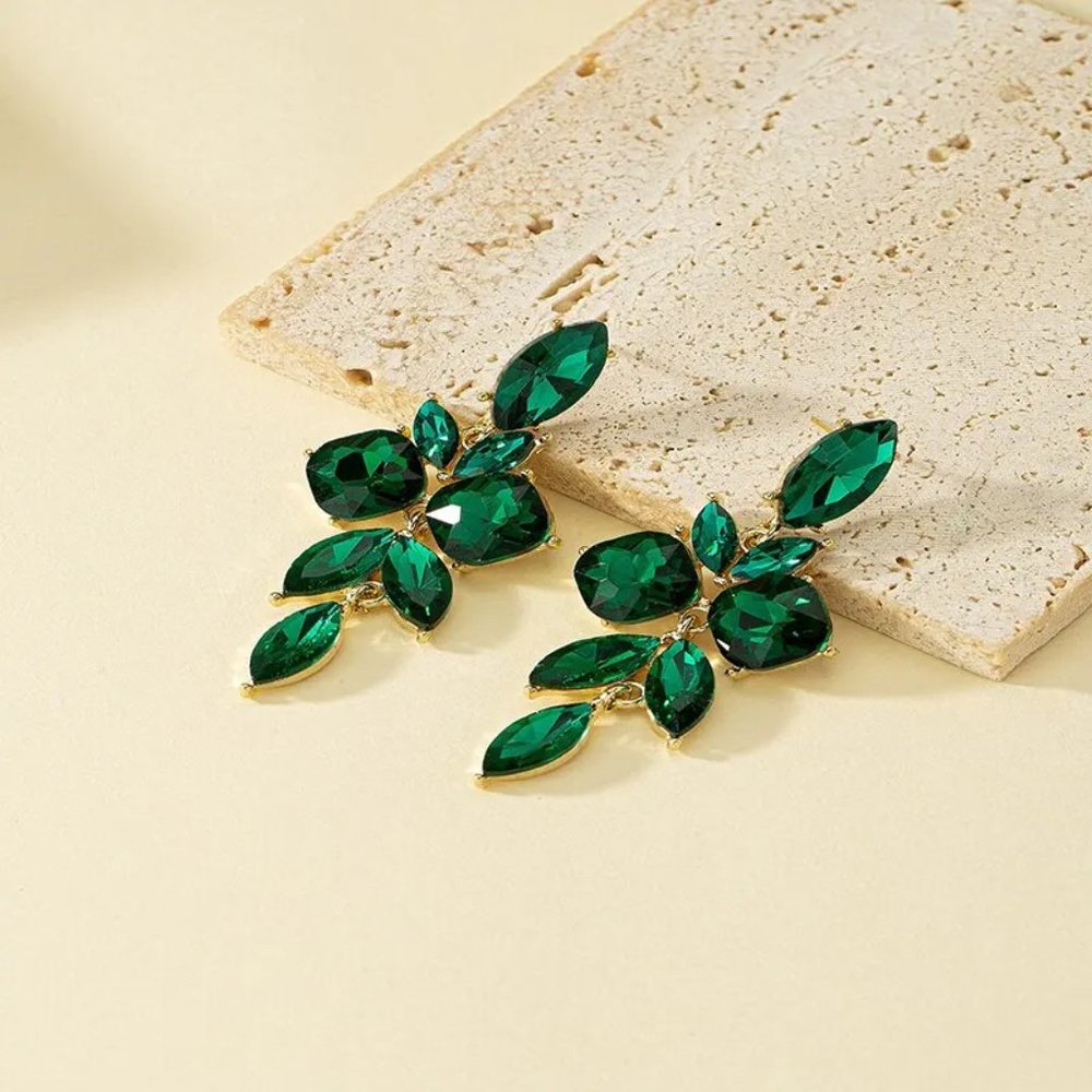 Emerald Green Drop Earrings